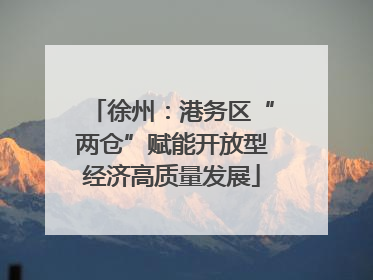 徐州：港务区“两仓”赋能开放型经济高质量发展