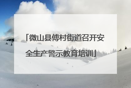 微山县傅村街道召开安全生产警示教育培训