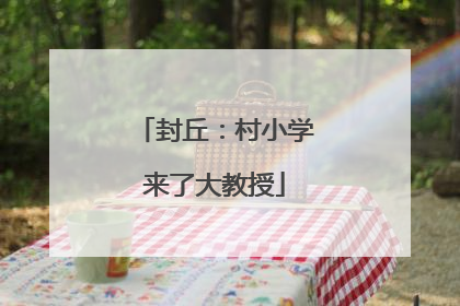 封丘：村小学来了大教授
