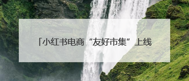 小红书电商“友好市集”上线，6月将举办“开业活动”