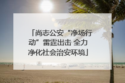 尚志公安“净场行动”雷霆出击 全力净化社会治安环境