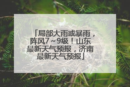 局部大雨或暴雨，阵风7～9级！山东最新天气预报，济南最新天气预报
