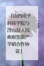 山西电子科技学院与浮山县人民政府签署产学研合作协议