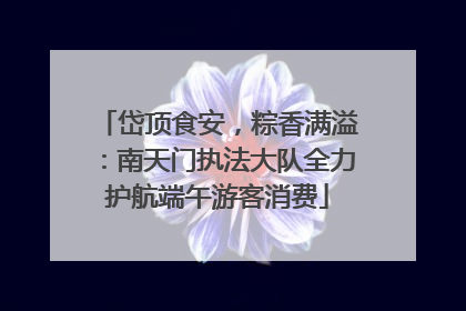 岱顶食安，粽香满溢：南天门执法大队全力护航端午游客消费