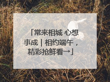 常来相城 心想事成｜相约端午，精彩抢鲜看→
