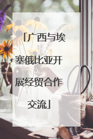 广西与埃塞俄比亚开展经贸合作交流