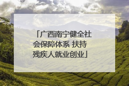 广西南宁健全社会保障体系 扶持残疾人就业创业