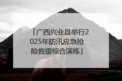 广西兴业县举行2025年防汛应急抢险救援综合演练