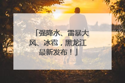 强降水、雷暴大风、冰雹，黑龙江最新发布！