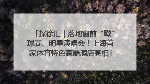 探徐汇｜落地窗前“瞰”球赛、明星演唱会！上海首家体育特色高端酒店亮相