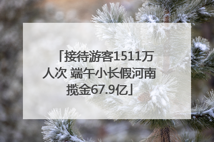 接待游客1511万人次 端午小长假河南揽金67.9亿