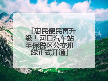 惠民便民再升级！河口汽车站至保税区公交班线正式开通