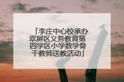 李庄中心校承办翠屏区义务教育第四学区小学数学骨干教师送教活动