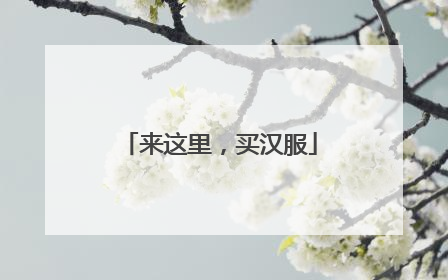 来这里，买汉服