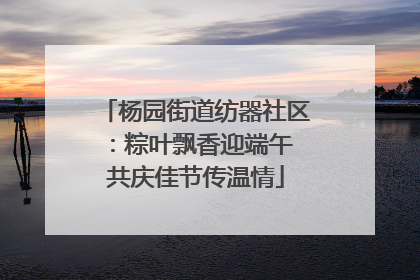 杨园街道纺器社区：粽叶飘香迎端午 共庆佳节传温情