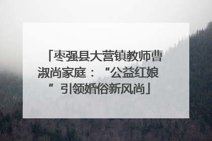 枣强县大营镇教师曹淑尚家庭：“公益红娘”引领婚俗新风尚
