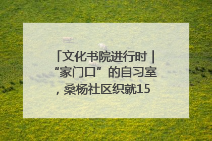 文化书院进行时｜“家门口”的自习室，桑杨社区织就15分钟学习生活圈