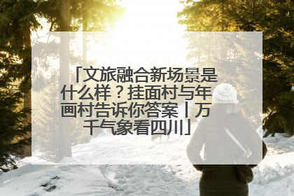 文旅融合新场景是什么样？挂面村与年画村告诉你答案丨万千气象看四川