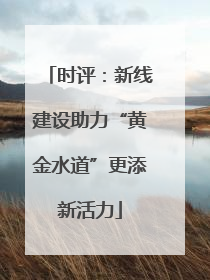 时评：新线建设助力“黄金水道”更添新活力