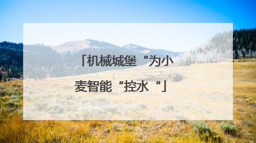 机械城堡“为小麦智能“控水“