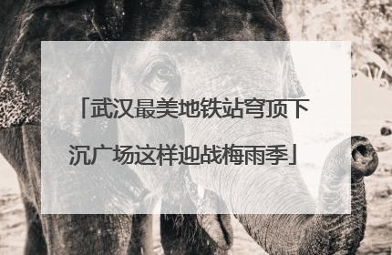 武汉最美地铁站穹顶下沉广场这样迎战梅雨季