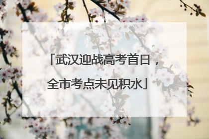 武汉迎战高考首日，全市考点未见积水