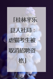 桂林平乐县人社局：虐猫考生被取消招聘资格
