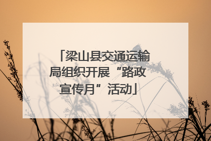 梁山县交通运输局组织开展“路政宣传月”活动
