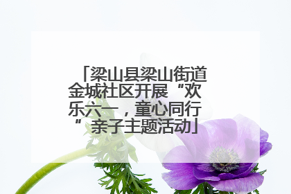 梁山县梁山街道金城社区开展“欢乐六一，童心同行”亲子主题活动