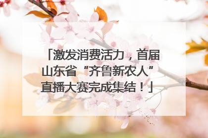 激发消费活力，首届山东省“齐鲁新农人”直播大赛完成集结！