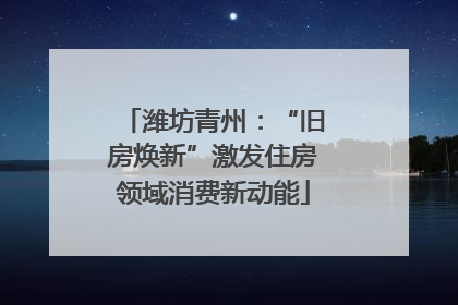 潍坊青州：“旧房焕新”激发住房领域消费新动能