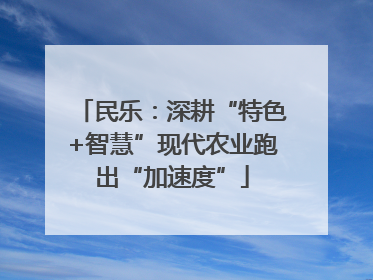 民乐：深耕“特色+智慧”现代农业跑出“加速度”