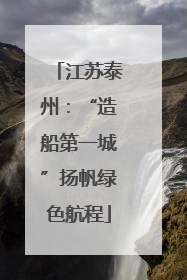 江苏泰州：“造船第一城”扬帆绿色航程