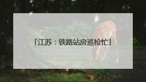 江苏：铁路站房巡检忙