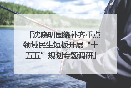 沈晓明围绕补齐重点领域民生短板开展“十五五”规划专题调研