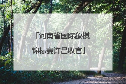 河南省国际象棋锦标赛许昌收官