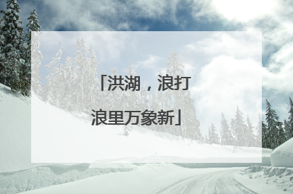 洪湖，浪打浪里万象新