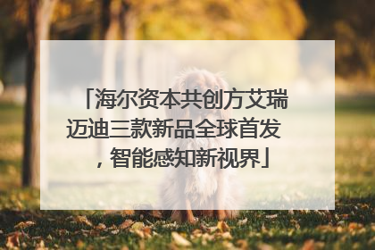 海尔资本共创方艾瑞迈迪三款新品全球首发，智能感知新视界