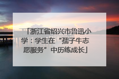 浙江省绍兴市鲁迅小学：学生在“孺子牛志愿服务”中历练成长