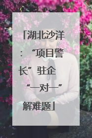 湖北沙洋：“项目警长”驻企 “一对一”解难题
