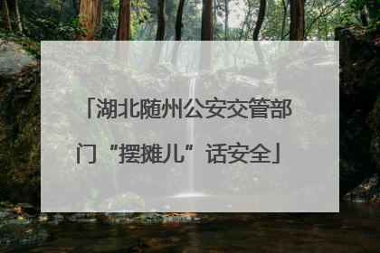 湖北随州公安交管部门“摆摊儿”话安全