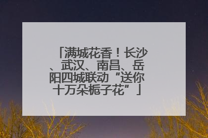 满城花香！长沙、武汉、南昌、岳阳四城联动“送你十万朵栀子花”