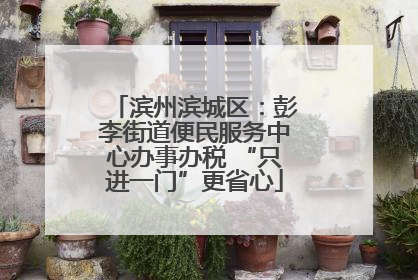 滨州滨城区：彭李街道便民服务中心办事办税 “只进一门”更省心