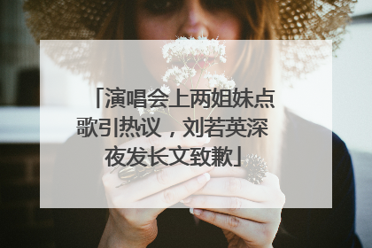 演唱会上两姐妹点歌引热议，刘若英深夜发长文致歉