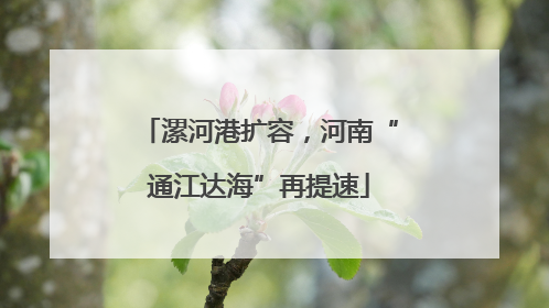 漯河港扩容，河南“通江达海”再提速