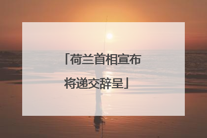 荷兰首相宣布将递交辞呈