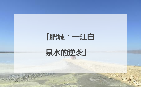肥城：一汪自泉水的逆袭