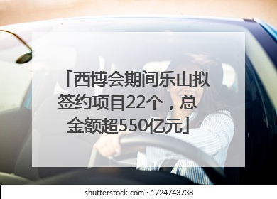 西博会期间乐山拟签约项目22个，总金额超550亿元