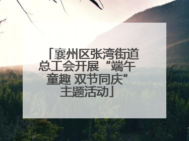 襄州区张湾街道总工会开展“端午童趣 双节同庆”主题活动