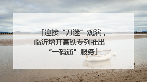 迎接“刀迷”观演，临沂增开高铁专列推出“一码通”服务